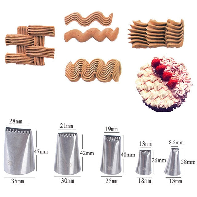 1/3/5/7pc/set of chrysanthemum Nozzle Icing Piping Pastry Nozzles kitchen gadget baking accessories Making cake decoration tools