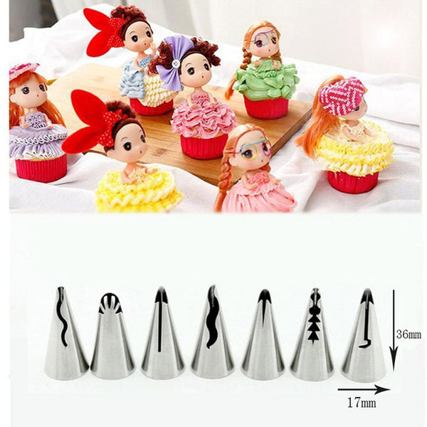 1/3/5/7pc/set of chrysanthemum Nozzle Icing Piping Pastry Nozzles kitchen gadget baking accessories Making cake decoration tools