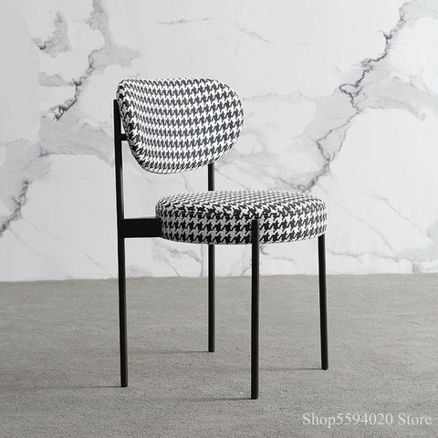 Nordic Metal Dining Chair Home Modern Simple Chair Leisure Creative Fashion Cafe Restaurant Hotel Chair Living Room Couch Modern