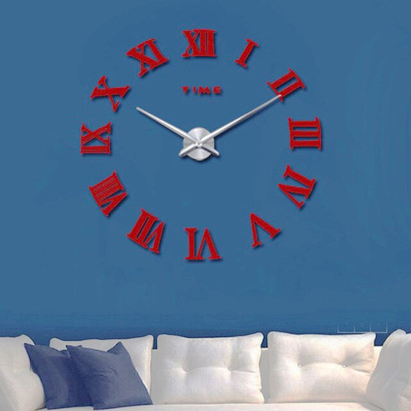 DIY 3D Large Wall Clock Modern Design Wall Sticker Clock 2020 New Home Decor Living Room Silent Acrylic Mirror Big Wall Clocks