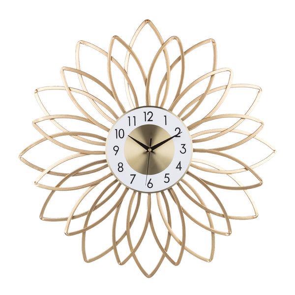 24-Inch 60cm Wrought Iron Silent Decorative Wall Clock New Arrival Hanging Clock Home Decoration - Golden