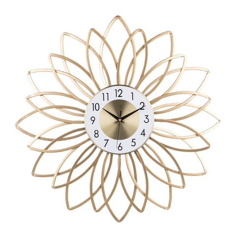 24-Inch 60cm Wrought Iron Silent Decorative Wall Clock New Arrival Hanging Clock Home Decoration - Golden
