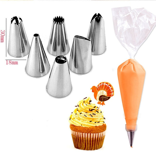1/3/5/7pc/set of chrysanthemum Nozzle Icing Piping Pastry Nozzles kitchen gadget baking accessories Making cake decoration tools
