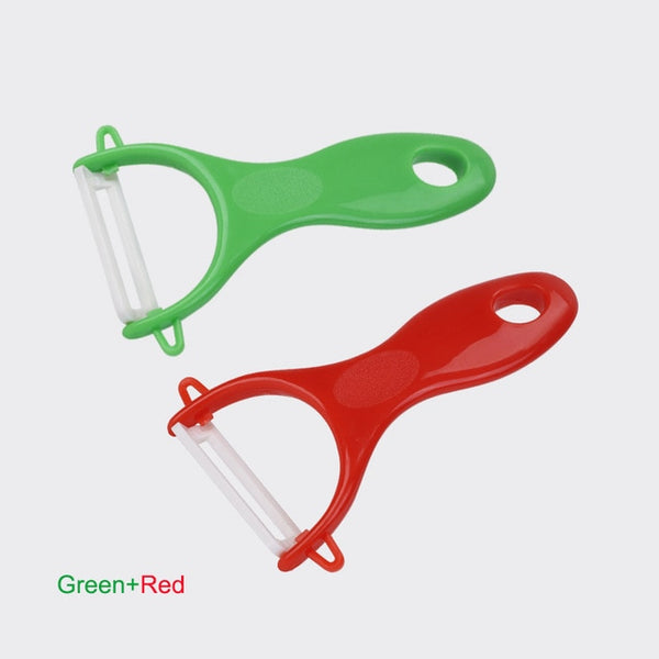 EBUYBEST Antioxidant Ceramics Potato Peeler Parer Vegetable Fruit Carrot Peeler Cutter Parer Multi-Color Handle Kitchen Gadgets