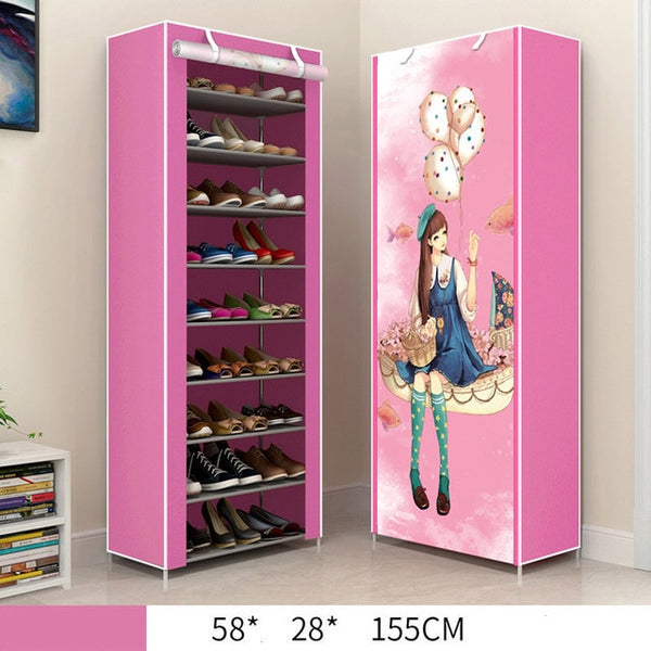 Shoes Rack Single Row Shoe Shelf Multifunctional Combination Storage Cabinet Home Furniture Closets Modern Furniture
