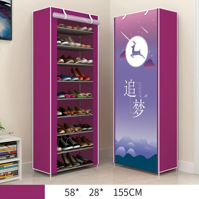 Shoes Rack Single Row Shoe Shelf Multifunctional Combination Storage Cabinet Home Furniture Closets Modern Furniture