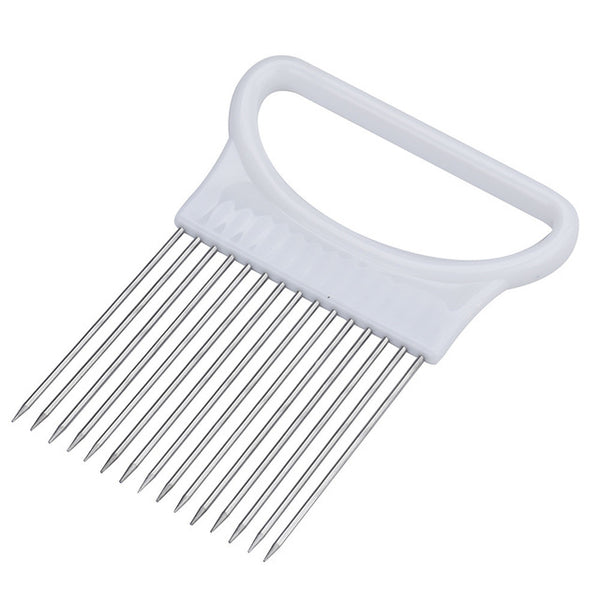 Kitchen  Cutting Tools Tomato Onion Vegetables Slicer Cutting Aid Holder Guide Slicing Cutter Safe Fork Gadgets Vegetables