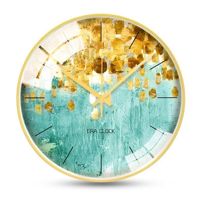 Large Nordic Modern Design Wall Clock Decor Minimalist Metal Gold Wall Clock Living Room Creative Wand Klok Home Watch JJ60WC