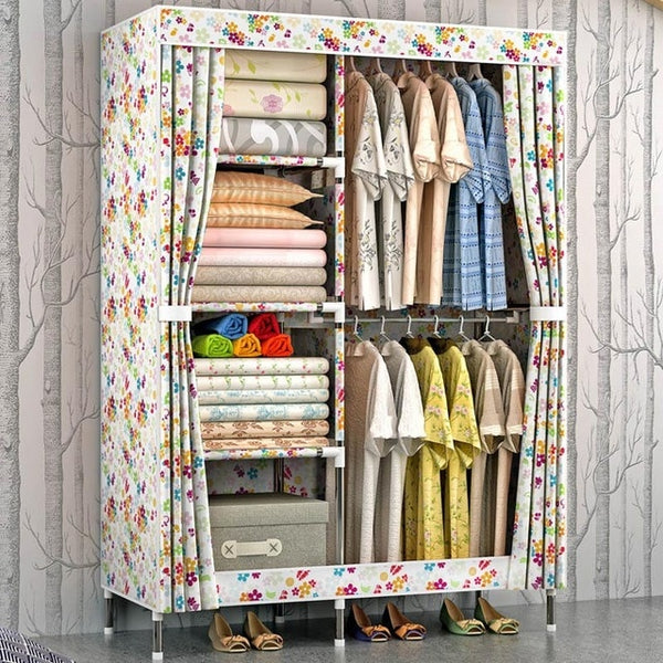 Cloth Wardrobe For clothes Fabric Folding Portable Closet Storage Cabinet Bedroom Home Furniture
