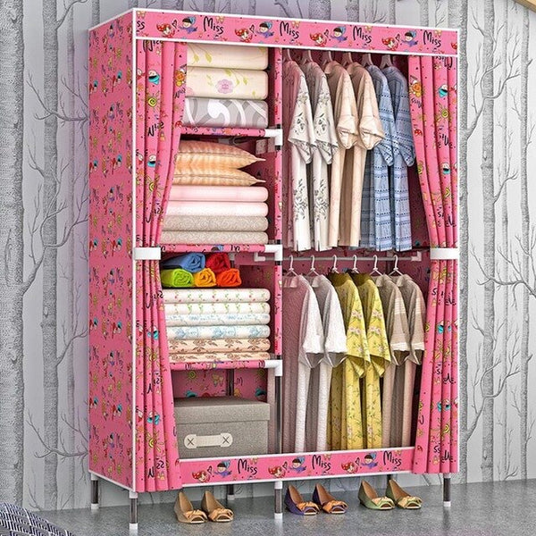 Cloth Wardrobe For clothes Fabric Folding Portable Closet Storage Cabinet Bedroom Home Furniture