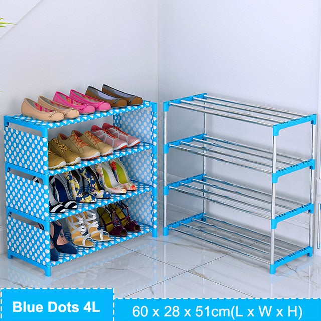 Simple Assembled Shoe Cabinet Nonwoven Fabric Dustproof Shoes Storage Home Dorm Hallway Stand Holder Shelf Furniture Shoe Rack