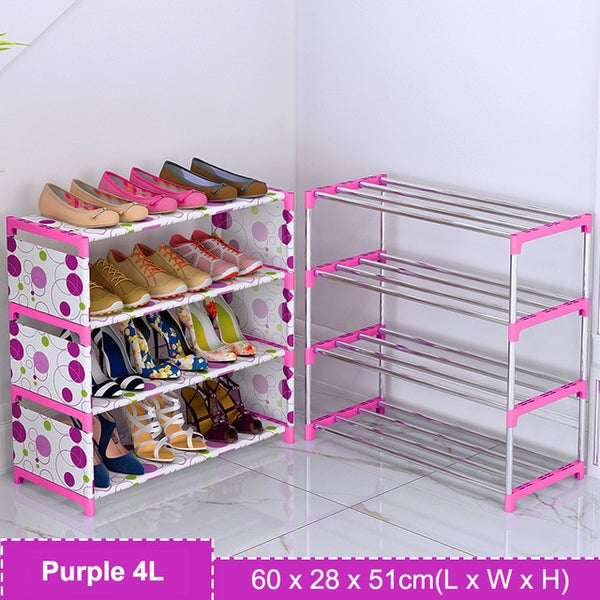 Simple Assembled Shoe Cabinet Nonwoven Fabric Dustproof Shoes Storage Home Dorm Hallway Stand Holder Shelf Furniture Shoe Rack