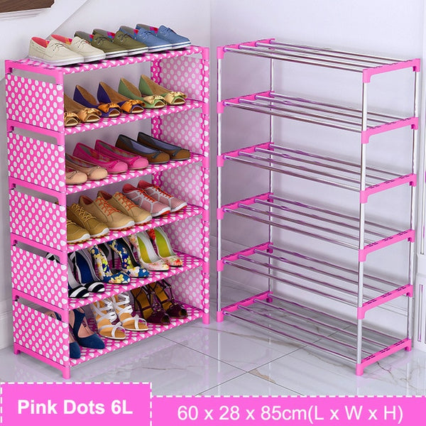 Simple Assembled Shoe Cabinet Nonwoven Fabric Dustproof Shoes Storage Home Dorm Hallway Stand Holder Shelf Furniture Shoe Rack