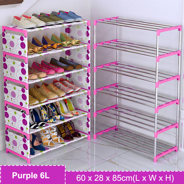 Simple Assembled Shoe Cabinet Nonwoven Fabric Dustproof Shoes Storage Home Dorm Hallway Stand Holder Shelf Furniture Shoe Rack