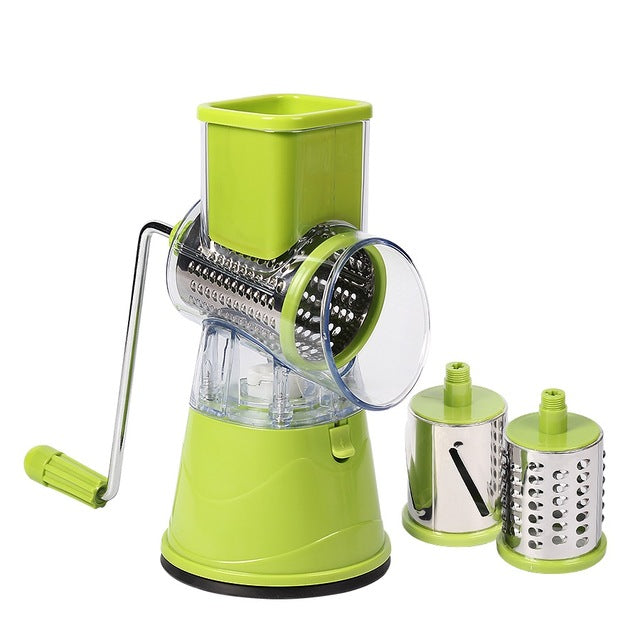 Cortador de vegetales Manual DUOLVQI, accesorios de cocina, cortador de mandolina redondo multifuncional, utensilios de cocina para patatas y queso