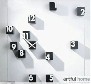 DIY Funny clock big large digital wall clocks stickers home decoration novelty items uniquegift wholesale