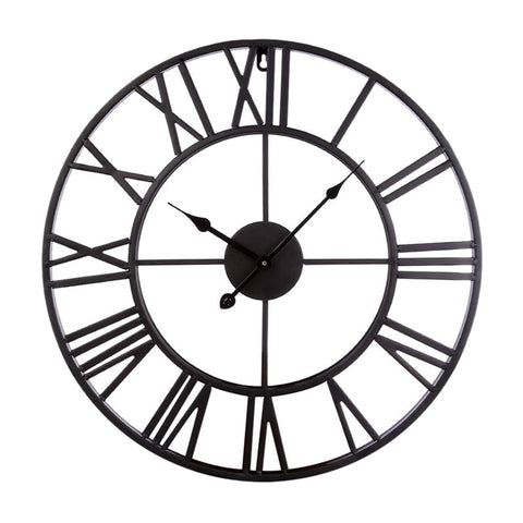 47CM Metal Wall Clock Vintage Hanging Wall Clock Silent Iron Roman Numeral Decorative Clock for Living Room Bedroom Kitchen Offi