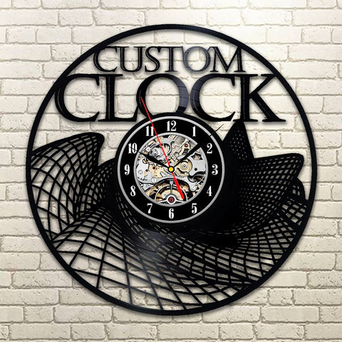 1Piece Custom Vinyl Wall Clock Retro Vintage LP Record Customized Wall Clock Modern Timepiece Wall Art Decor