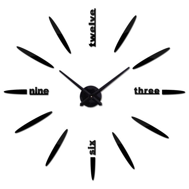 New Hot Clock Watch Wall Clocks Modern Design Large Decorative Quartz Living Room Acrylic Eva Circular Needle Freeshipping