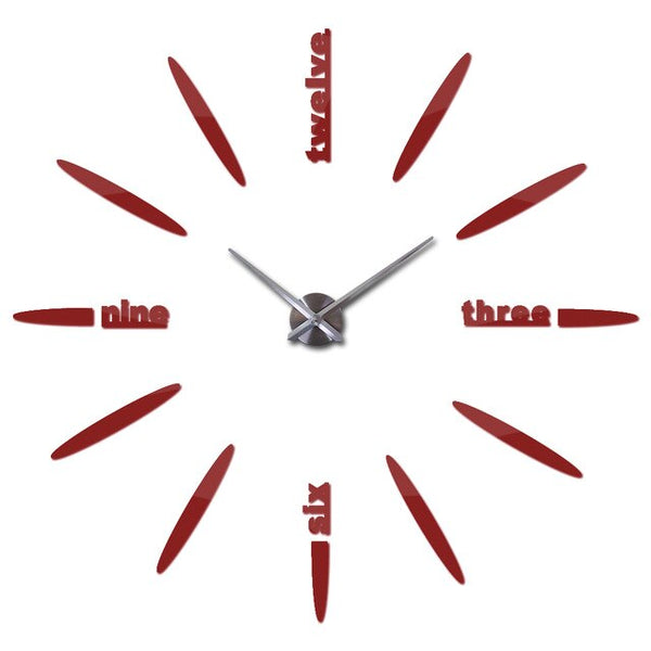 New Hot Clock Watch Wall Clocks Modern Design Large Decorative Quartz Living Room Acrylic Eva Circular Needle Freeshipping