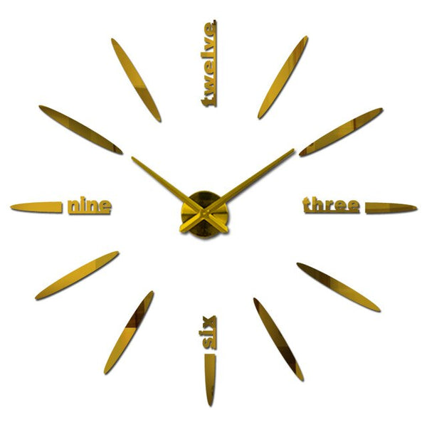 New Hot Clock Watch Wall Clocks Modern Design Large Decorative Quartz Living Room Acrylic Eva Circular Needle Freeshipping