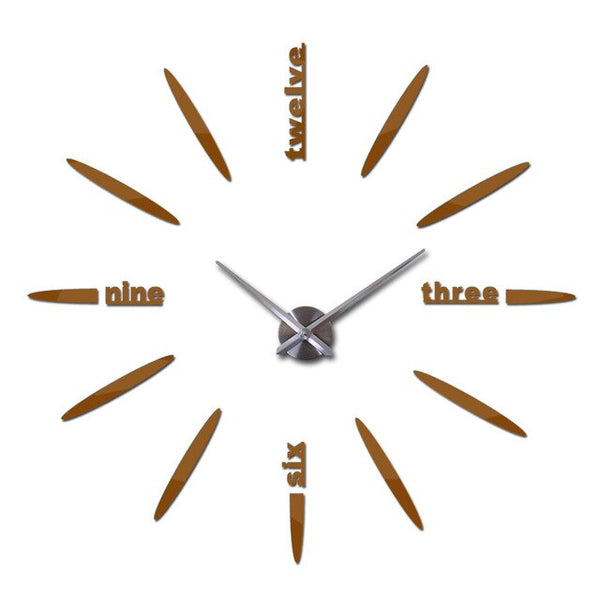 New Hot Clock Watch Wall Clocks Modern Design Large Decorative Quartz Living Room Acrylic Eva Circular Needle Freeshipping