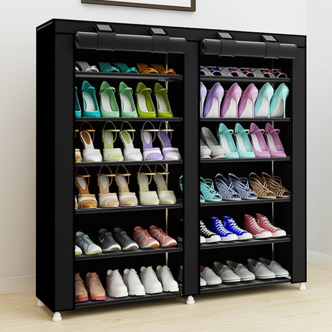 Large shoe rack 7-layer 9-grid Non-woven fabrics shoe cabinet organizer removable shoe storage for home furniture