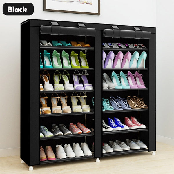 Large shoe rack 7-layer 9-grid Non-woven fabrics shoe cabinet organizer removable shoe storage for home furniture