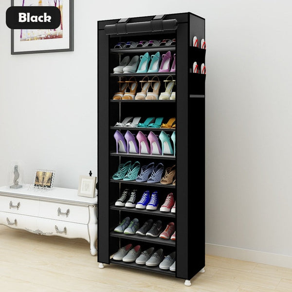 Large shoe rack 7-layer 9-grid Non-woven fabrics shoe cabinet organizer removable shoe storage for home furniture