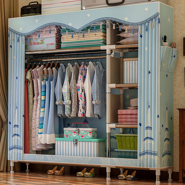 GIANTEX Cloth Wardrobe For clothes Fabric Folding Portable Closet Storage Cabinet Bedroom Home Furniture