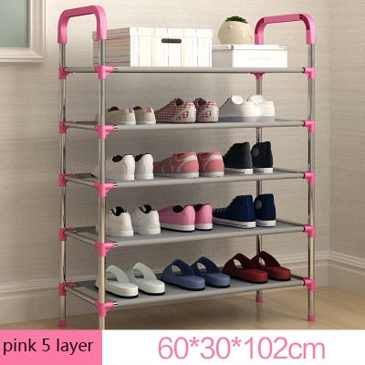 Multi-layer Simple Shoe Cabinet Household Dustproof Cloth Shoe Rack Economic Dormitory Assembly Small Shoes Shelf Home Furniture