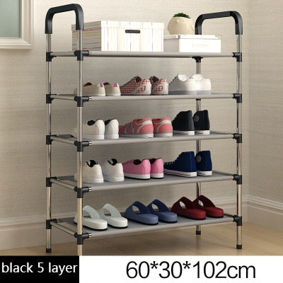Multi-layer Simple Shoe Cabinet Household Dustproof Cloth Shoe Rack Economic Dormitory Assembly Small Shoes Shelf Home Furniture